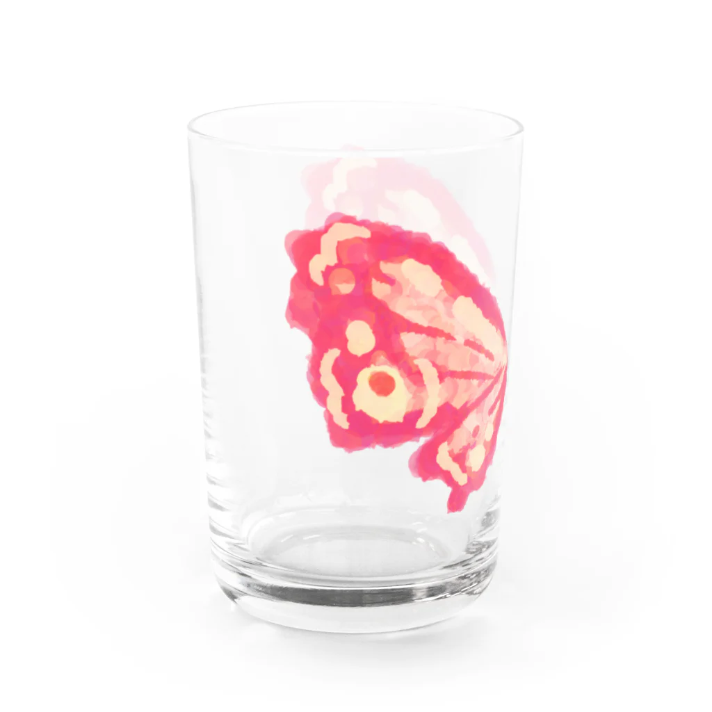 せきね まりのの蝶々の羽(ピンク) Water Glass :left