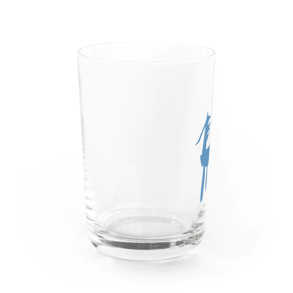 ATELIER RYUSEIの馬 uma-blue design Water Glass :left