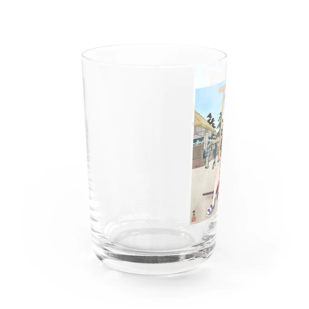 松や SUZURI店の伊勢 おかげ犬 Water Glass :left