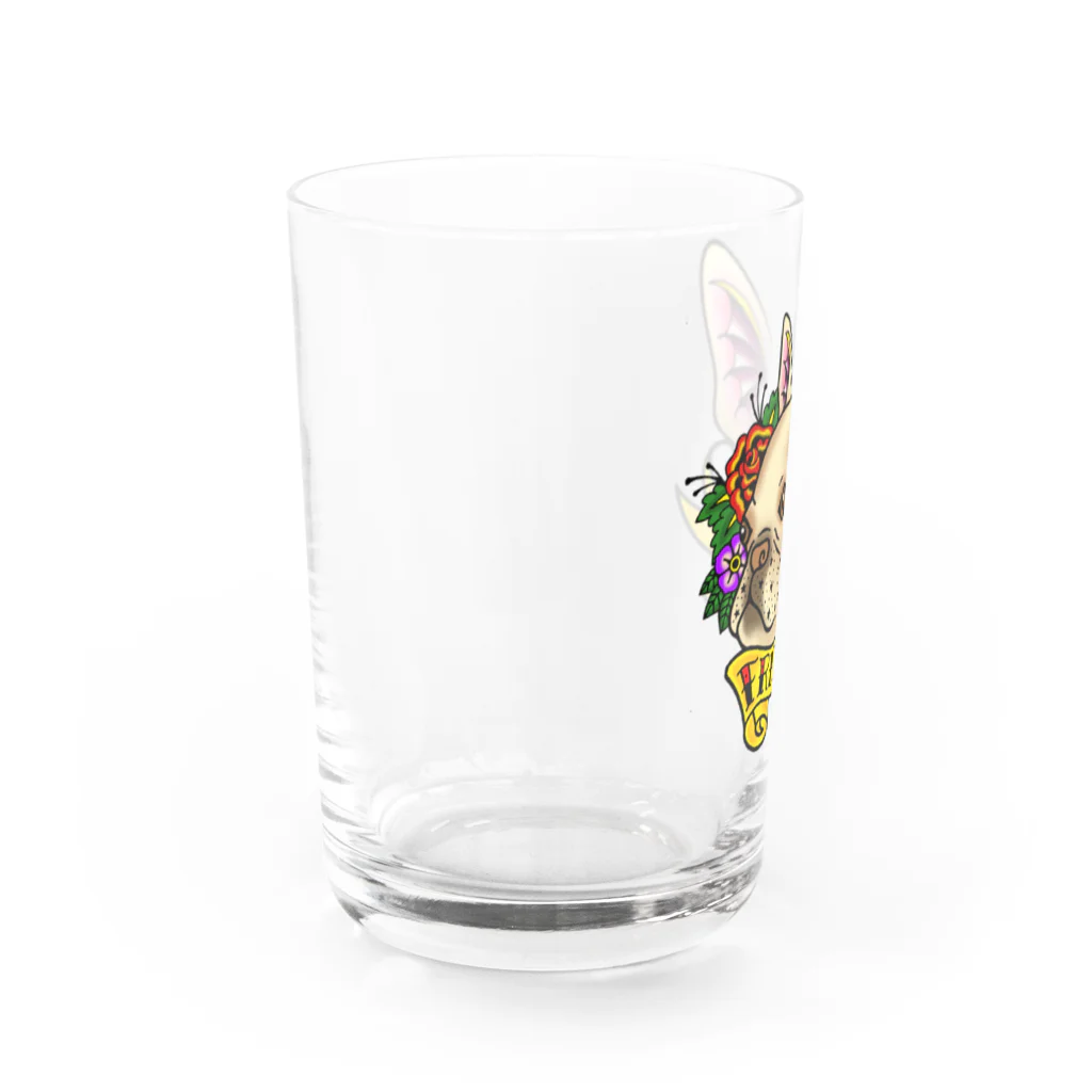 フレンチブルドッグのJILVAのフレンチブルドッグ／クリーム Water Glass :left