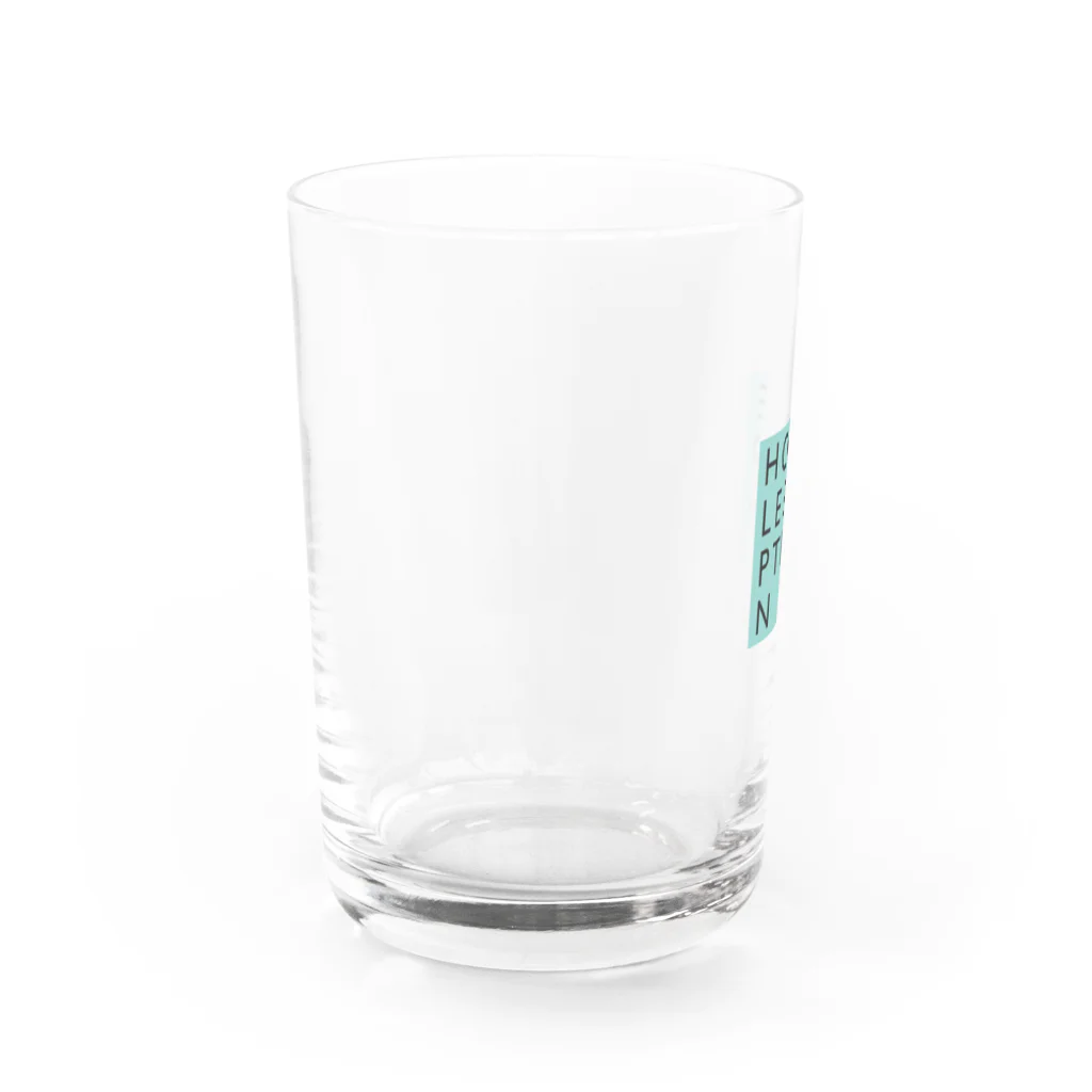 HOMELESS OPTICANのLOGO PRINTED GLASS グラス左面