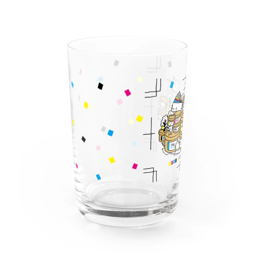 セキサトコのインキ缶ちゃんズ グラス Water Glass :left