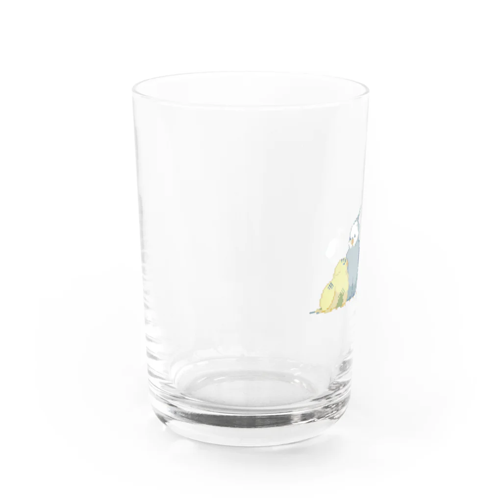 ゆずたろのドット絵インコたち Water Glass :left