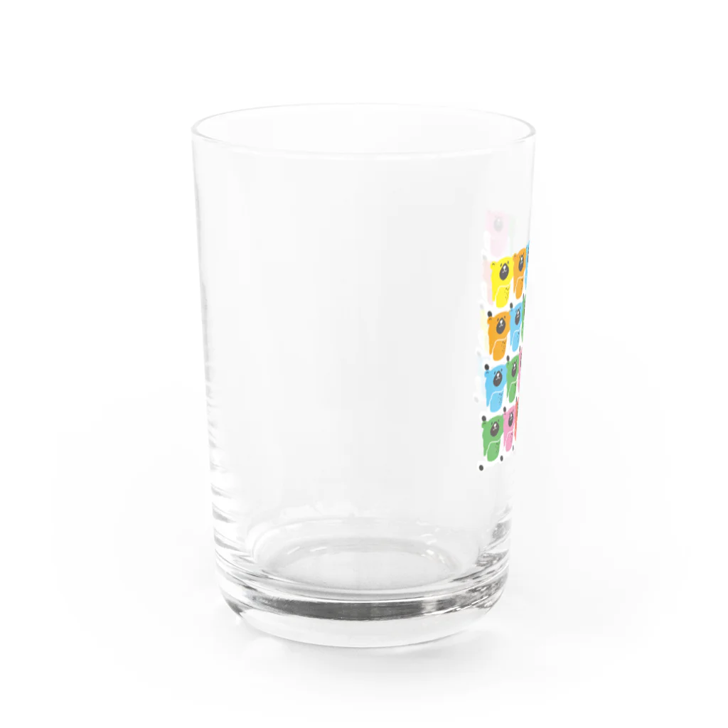 4kakeクリエイティブワーク SUZURI SHOPのくまとビール「BEEAR」アートスタイル Water Glass :left