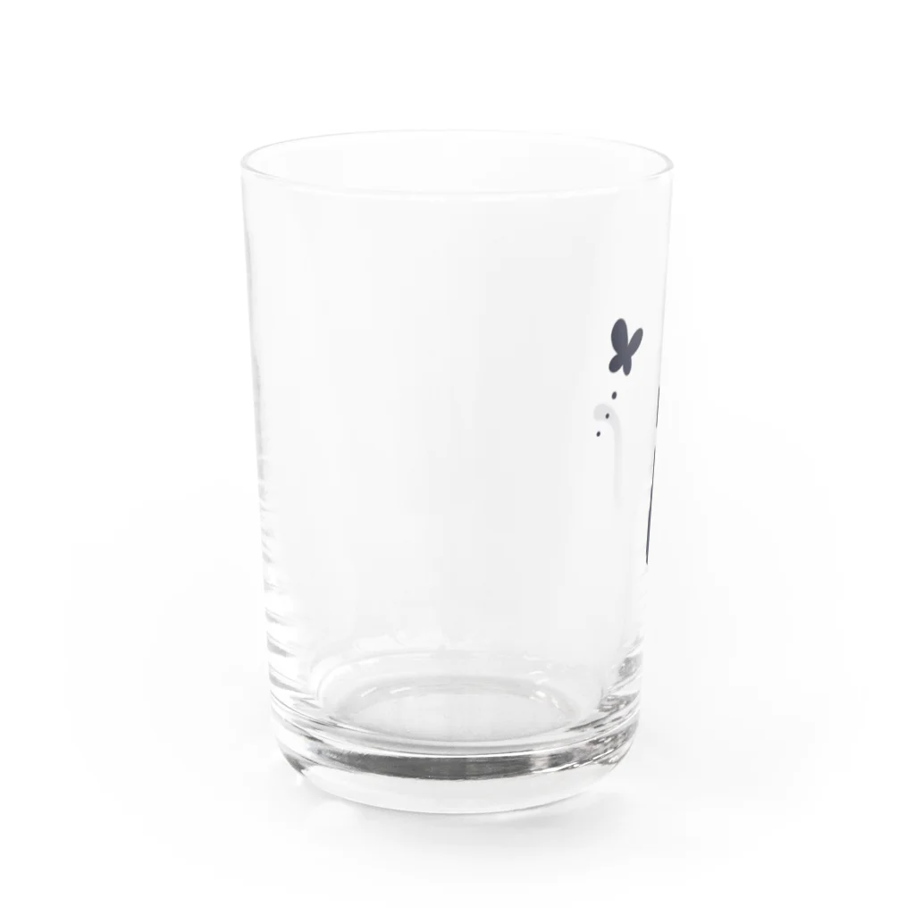 もずくろショップの蝶と黒猫 Water Glass :left