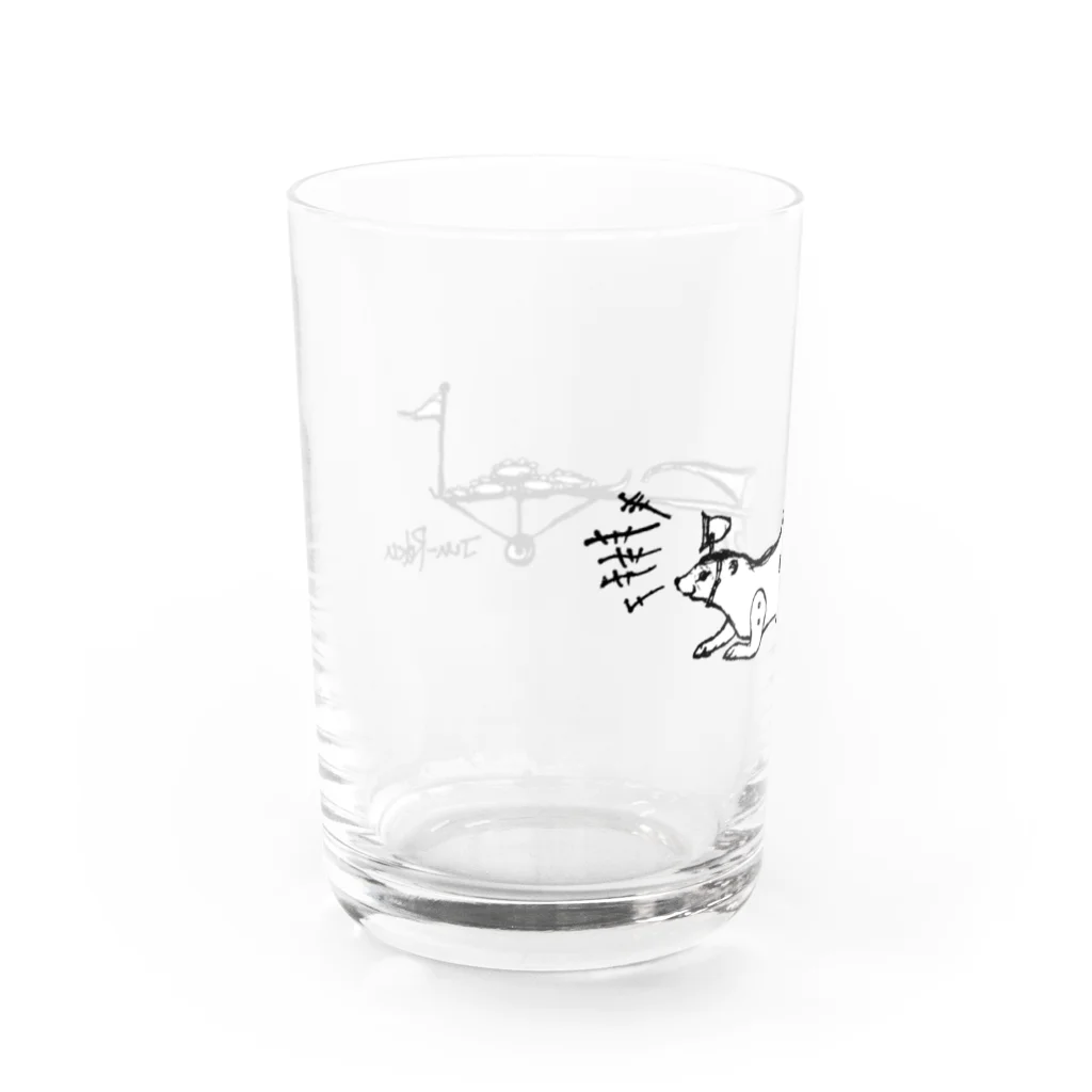 馴鹿 Jun-Rokuのクッキーの運び屋イタチ Water Glass :left