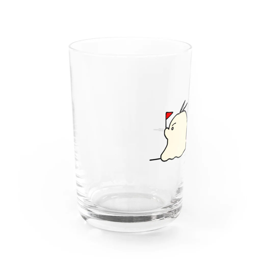 ダンゴムシを粉末にしてコロコロきな粉のヲフタチャンのグッズ Water Glass :left