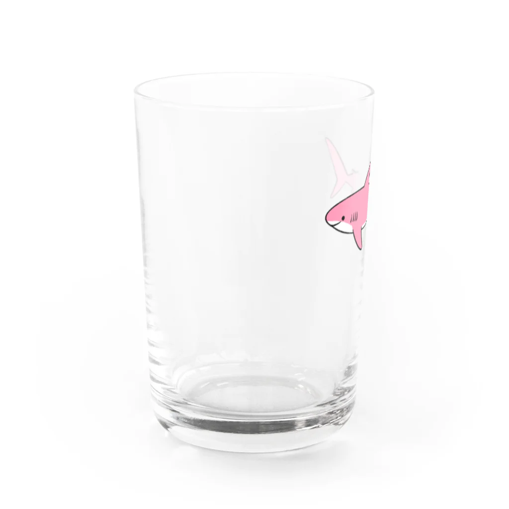 Simao55のピンクなサメ Water Glass :left