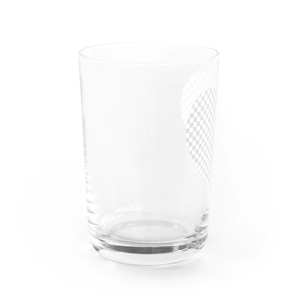 おシャツさんのみえない❤︎はーと Water Glass :left