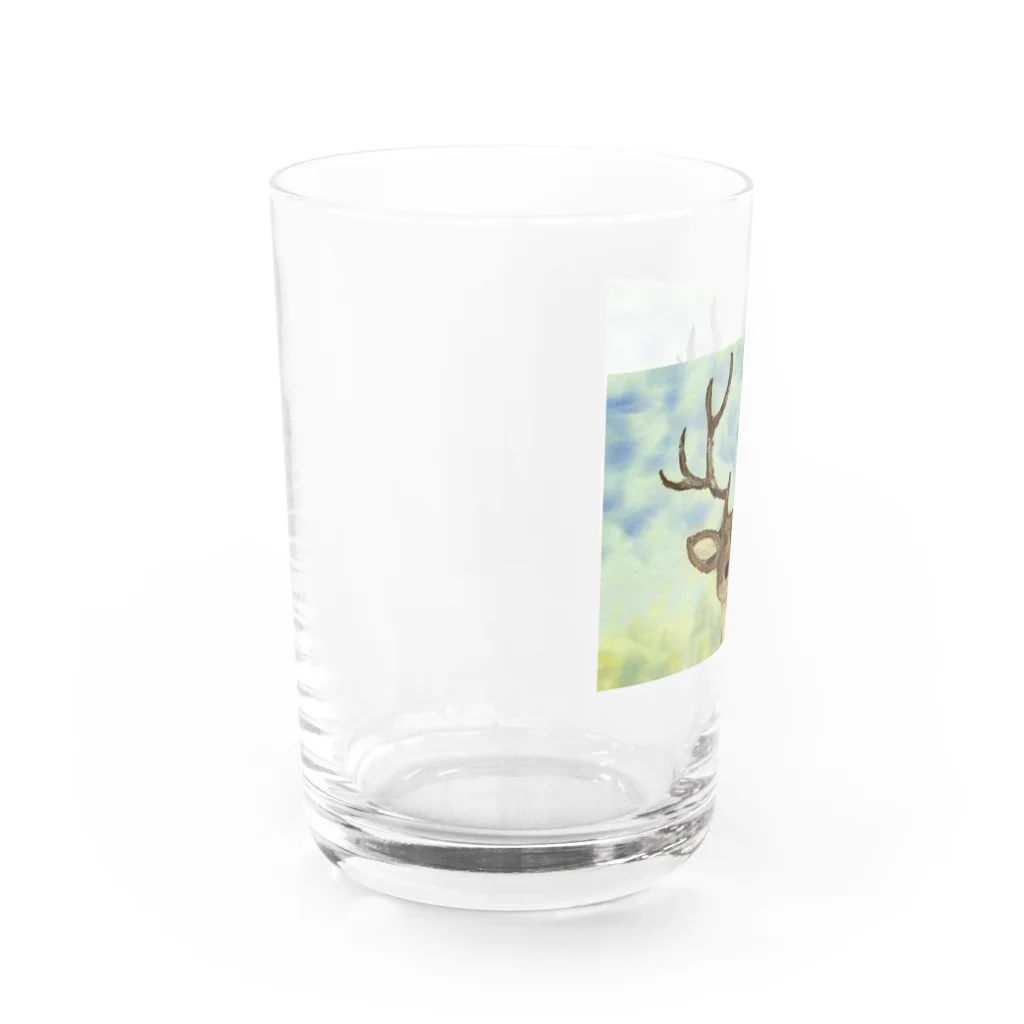 pettonのこっち見てる鹿 Water Glass :left