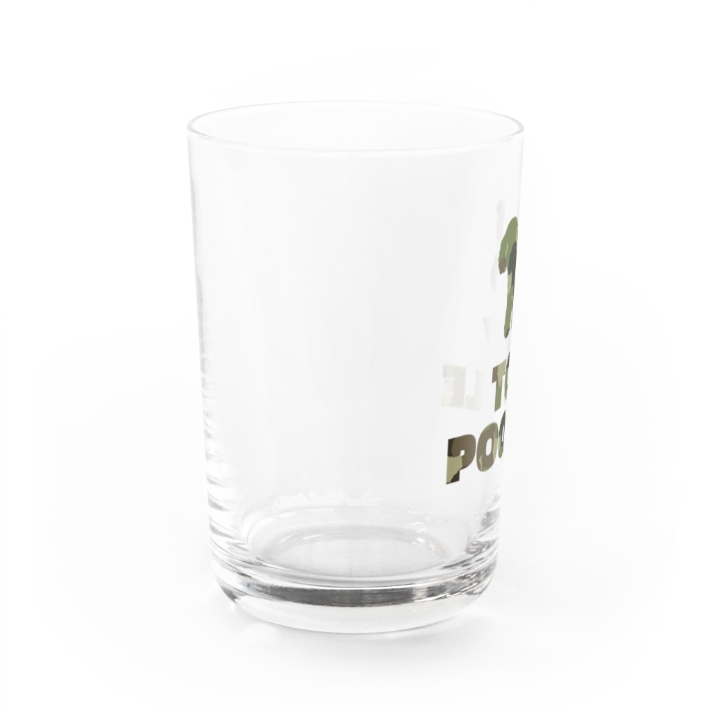 onehappinessのトイプードル　迷彩柄 Water Glass :left