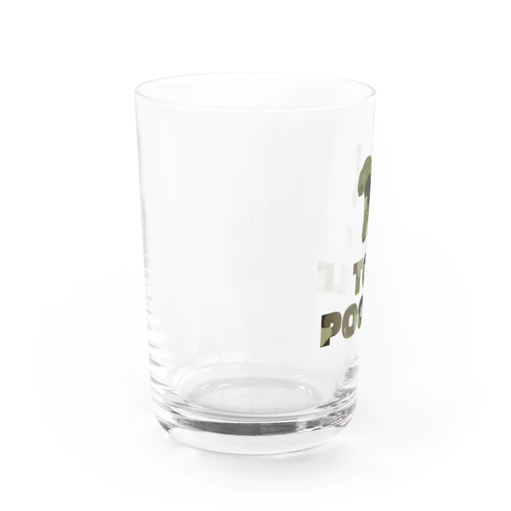 onehappinessのトイプードル　迷彩柄 Water Glass :left