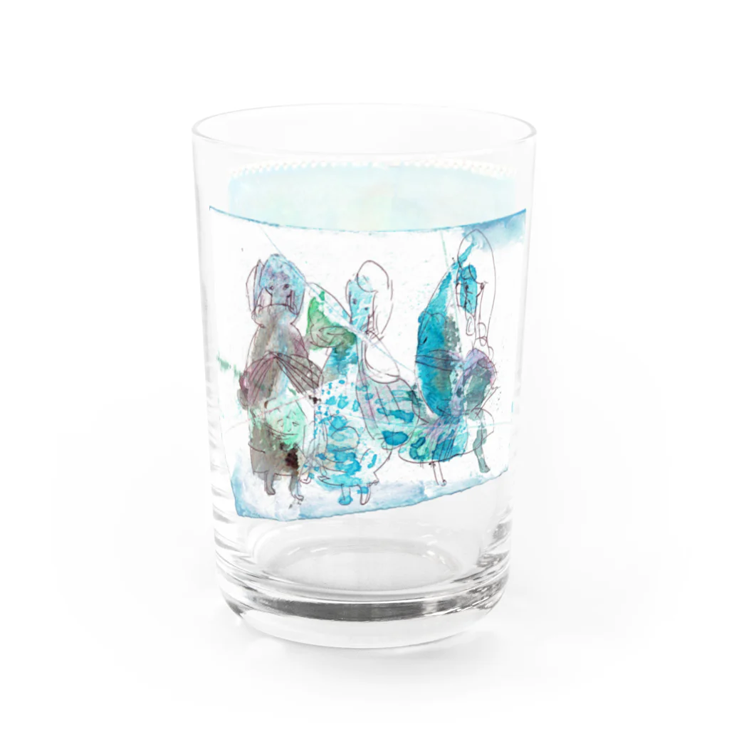 ふっかふっかひゅーんのひと　と　いろ Water Glass :left