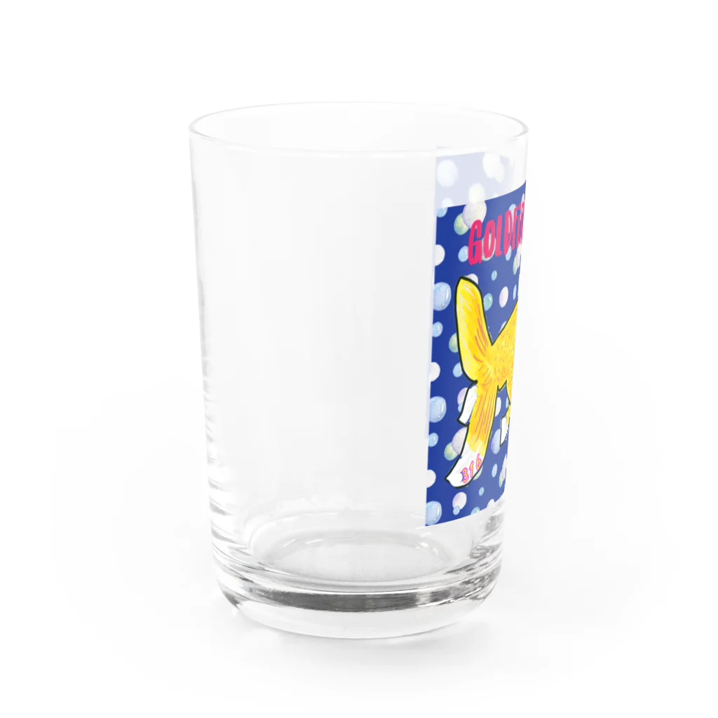 316(MIHIRO)の金魚の頂天眼ちゃん カラフル Water Glass :left