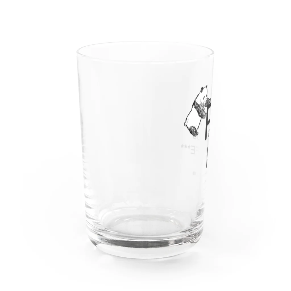 PANDA panda LIFE***の文字を運ぶパンダ Water Glass :left