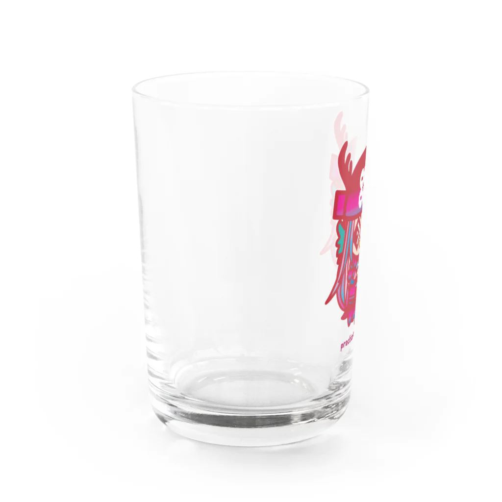 真田幸丸屋  SUZURI支店の真田幸丸(アマビエ) Water Glass :left