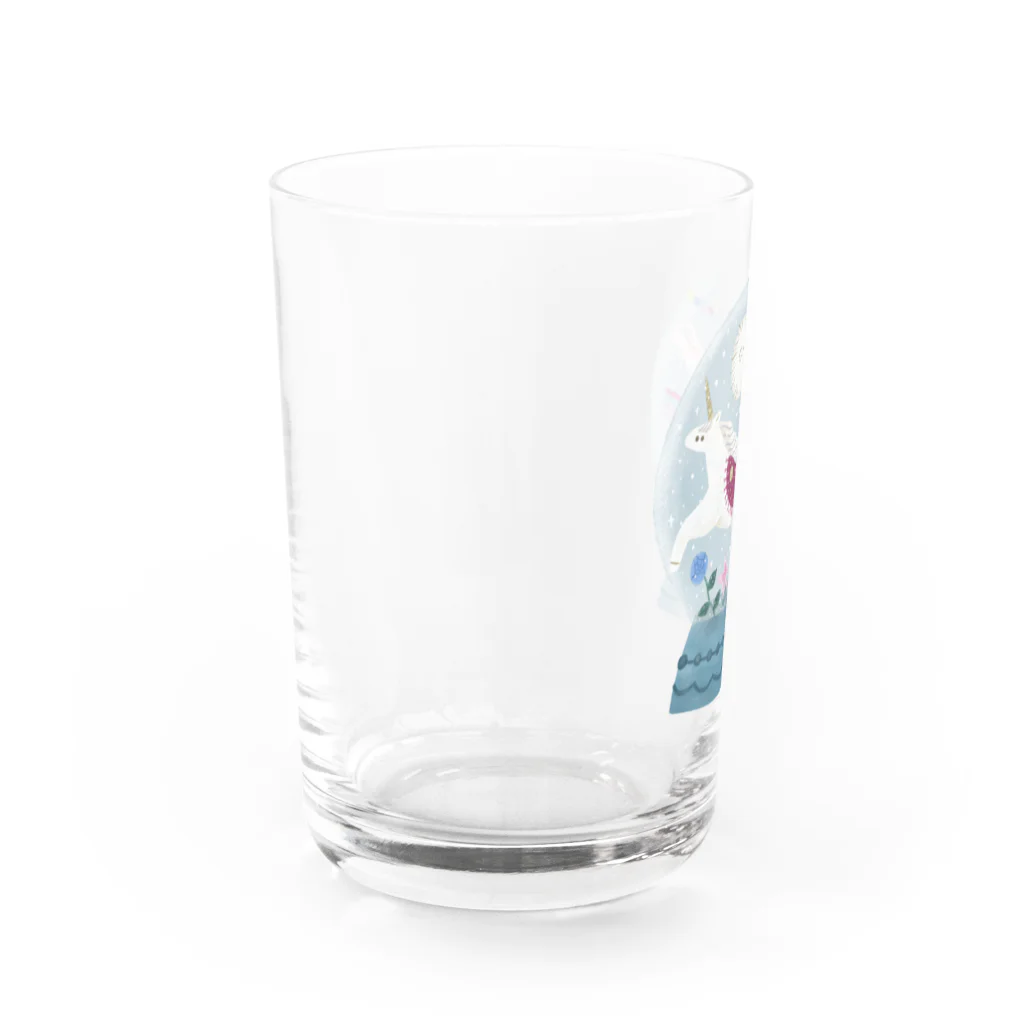 かわべしおん | イラストレーターのしあわせのスノードーム Water Glass :left