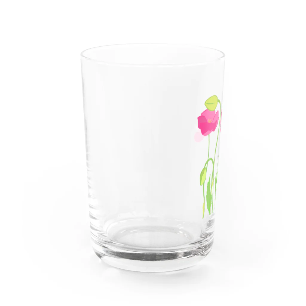 papricaのもも色ポピー Water Glass :left