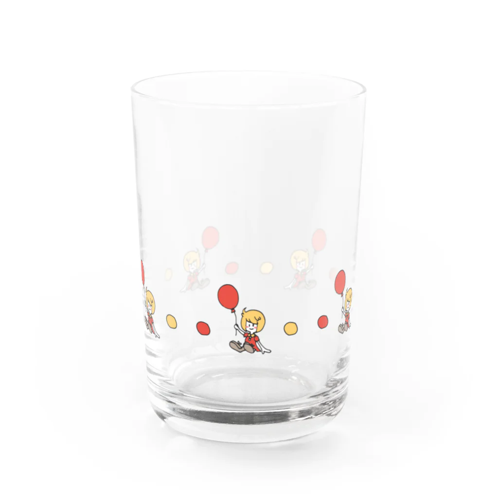 煮物(∴)の風船と女子【赤】 Water Glass :left