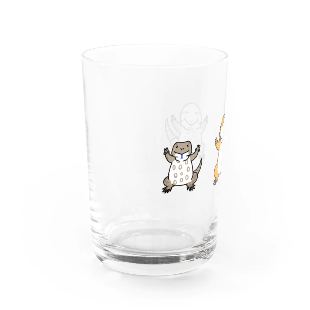 万年🐸太郎のガブちゃんと愉快な仲間たち Water Glass :left