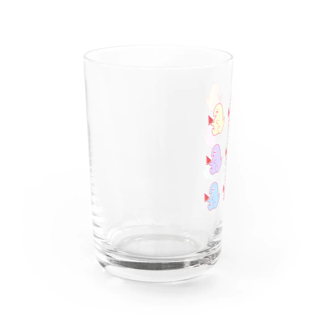 も～の夏のカラフル♡スイカも〜さん Water Glass :left