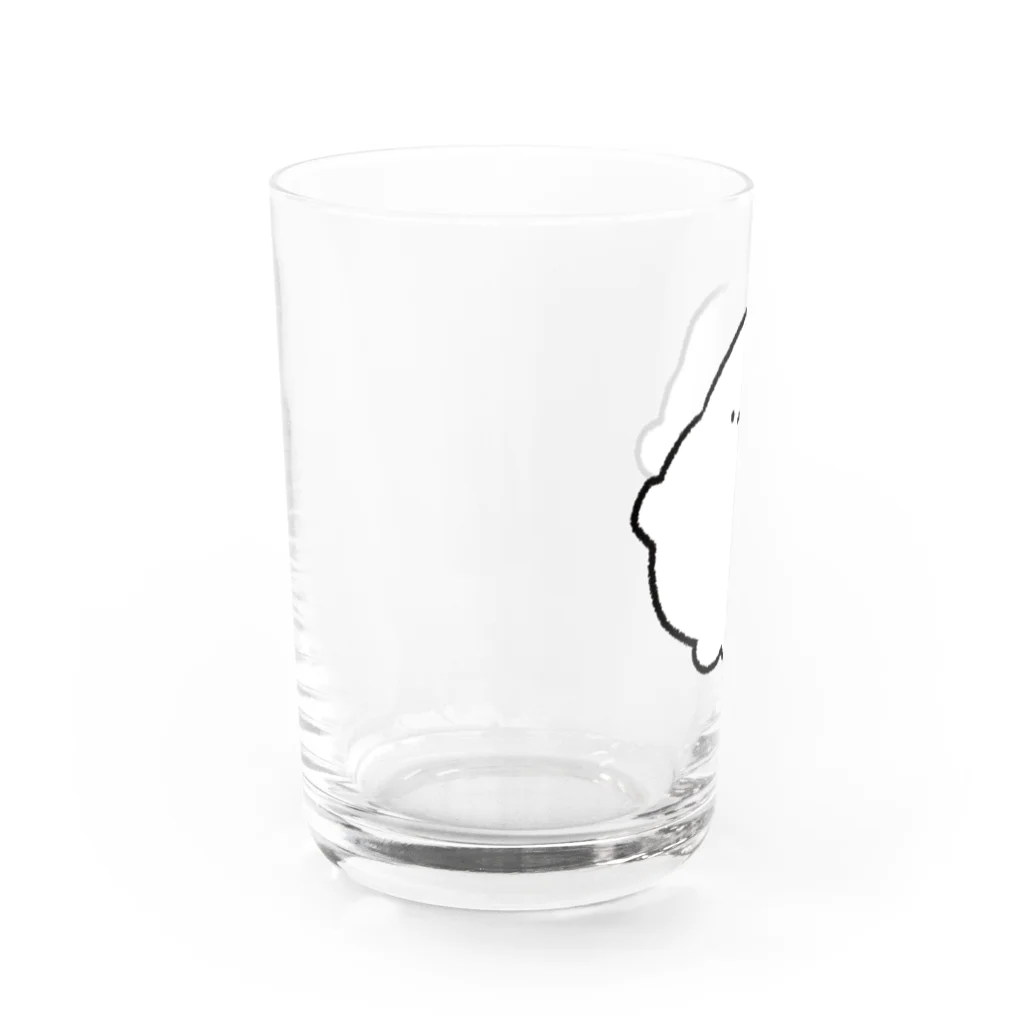 にこにこしろいるか市場 suzuri支店のしろいるかのぐらす Water Glass :left