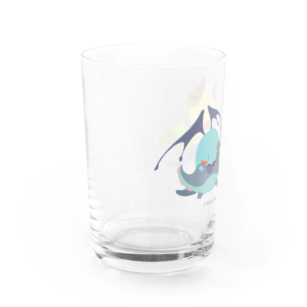 ユタリビャク☀神話イラストレーターのクトゥルフvsハスター Water Glass :left