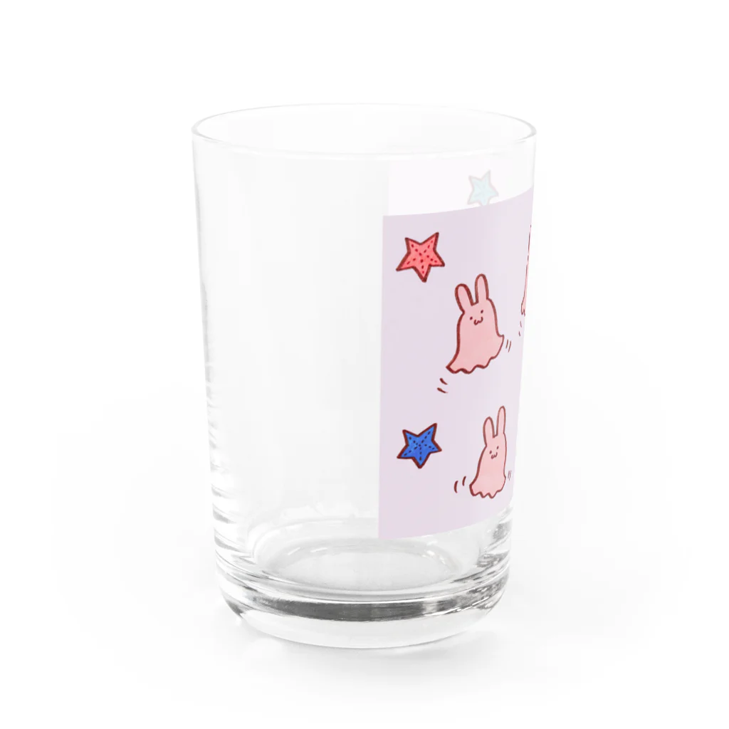 めんだこうさぎ星人のめんだこうさぎたちで ふよふよ Water Glass :left