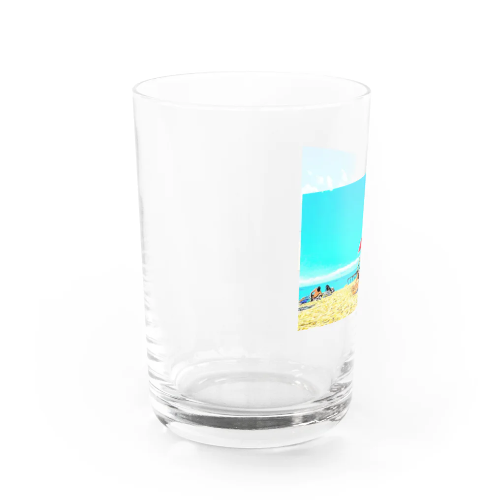 Hawaii Picturesのワイキキビーチ🌊 Water Glass :left