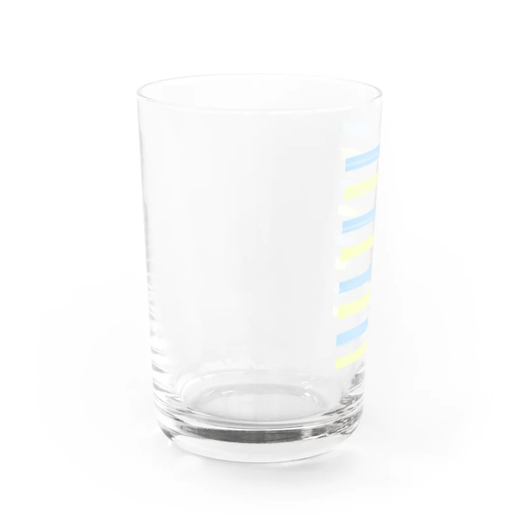 Prism coffee beanのジェラートラテアート /パイナップル×ブルーハワイ Water Glass :left