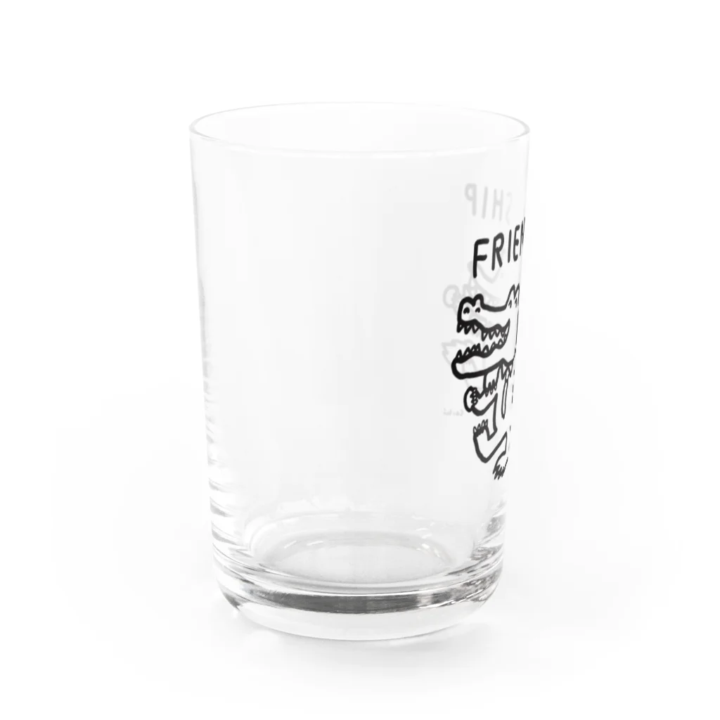 天明幸子　SUZURI  オフィシャルショップのfriendship Water Glass :left