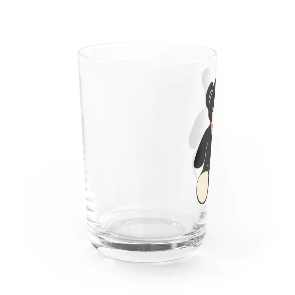 花柄ランタンのくまシンプル Water Glass :left