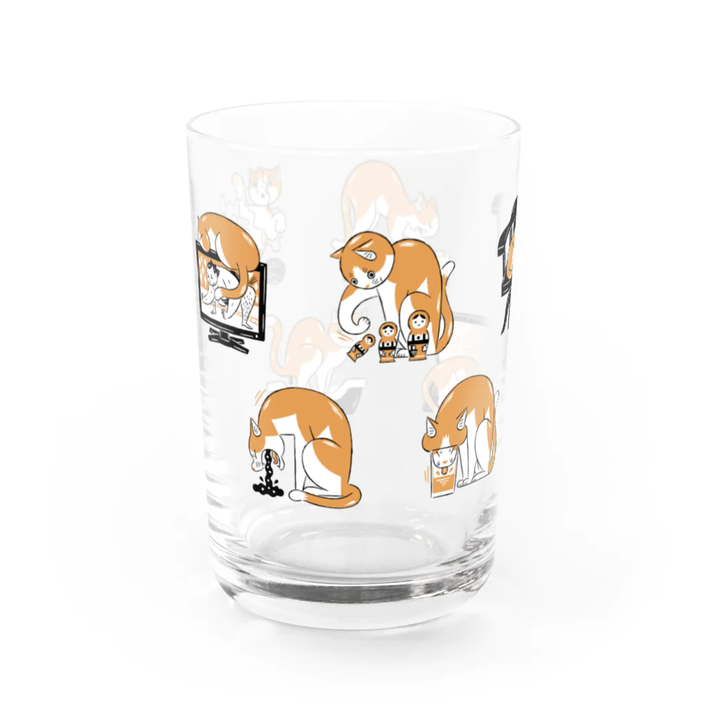 たじまなおとのグッズの邪魔する猫 Water Glass :left