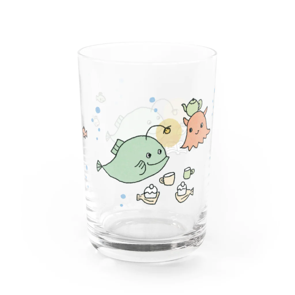 くろぽち屋のチョウチンアンコウさんグラス Water Glass :left