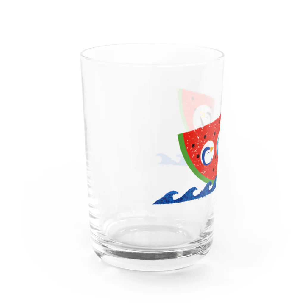 PaP➡︎Poco.a.Pocoのスイカ船で、波乗りダァー Water Glass :left