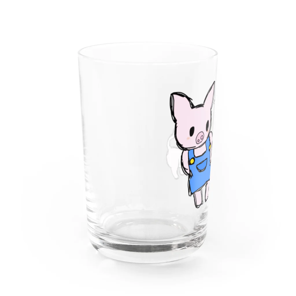ayasa0827のブタのぶーたとネコのあずき Water Glass :left
