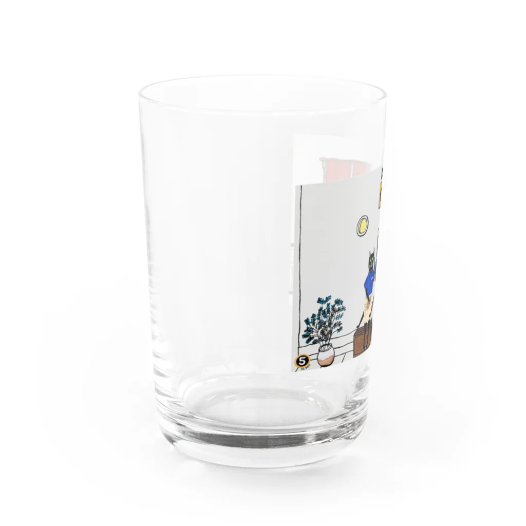 5to_san 【ごとさん】の福いる→福にゃる Water Glass :left