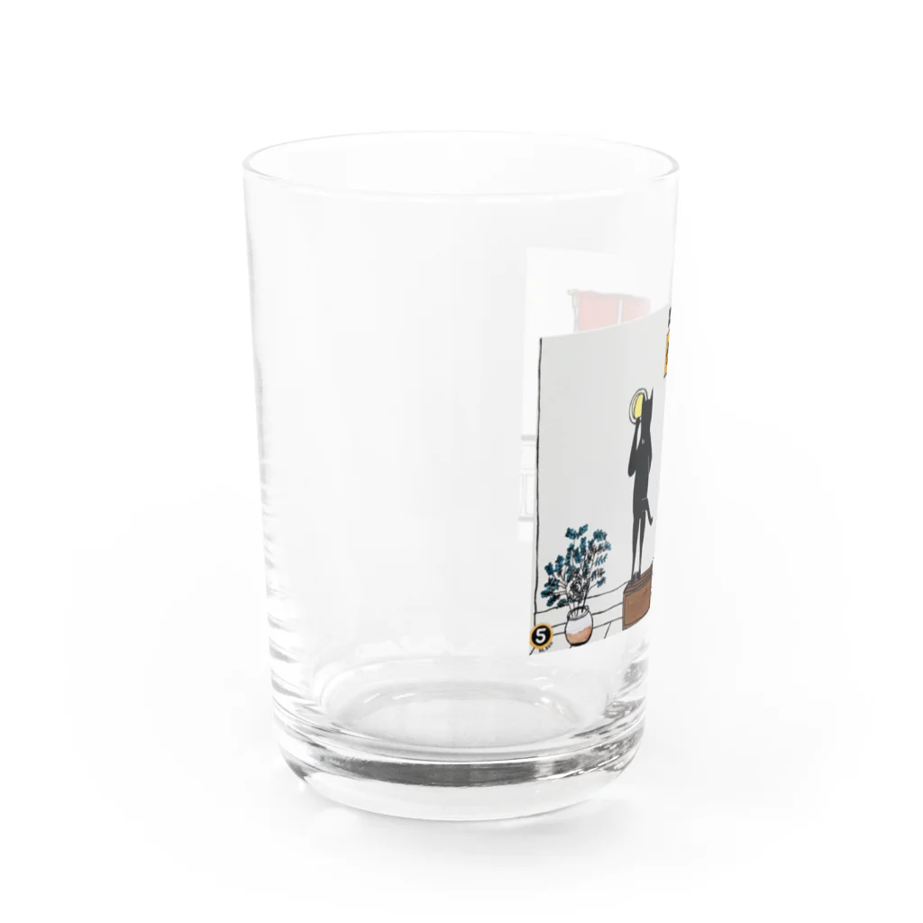 5to_san 【ごとさん】の俺もアジフライ食べてみたいにゃ〜 Water Glass :left