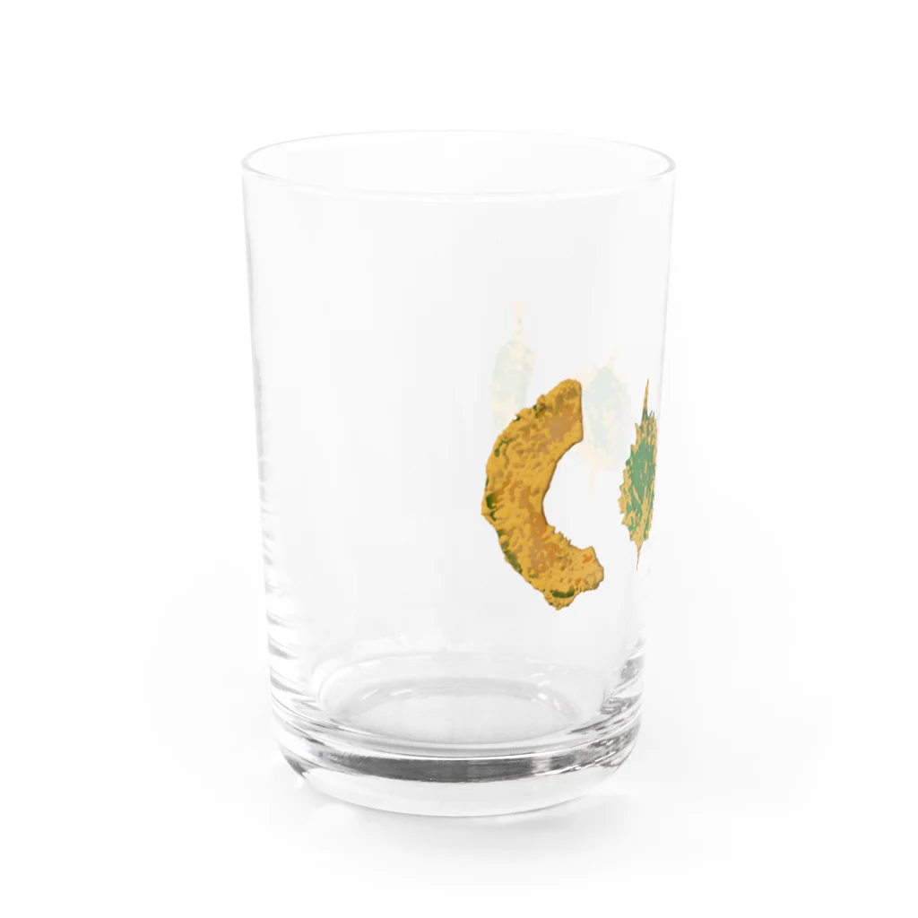 日雇い館のてんぷら盛り合わせ Water Glass :left