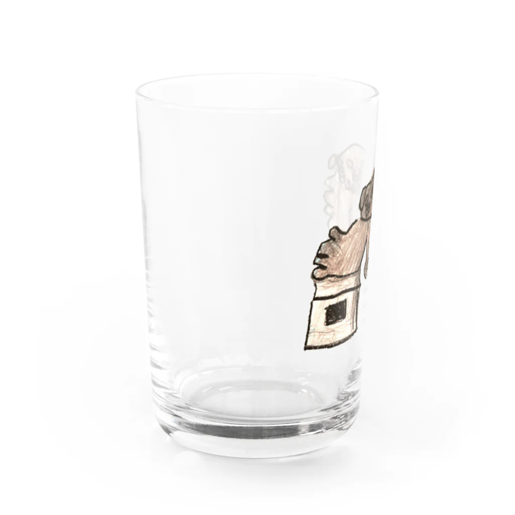 真奈美のこま犬 Water Glass :left