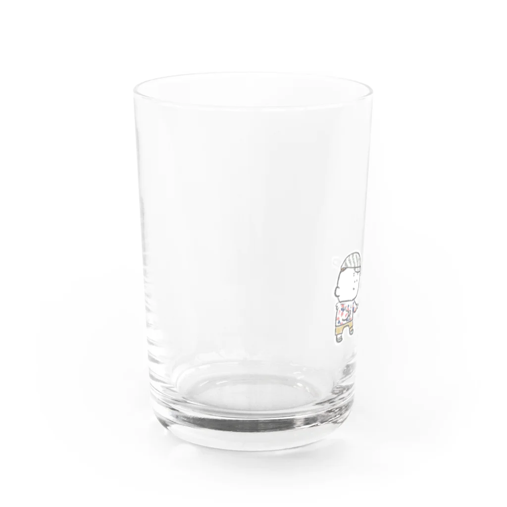 ふっくらボリサットの猫にちょっかいだす夫・サミ太郎 Water Glass :left