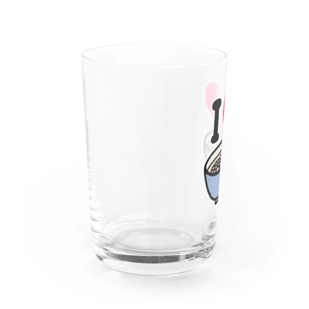 マォのアイラブうどん Water Glass :left