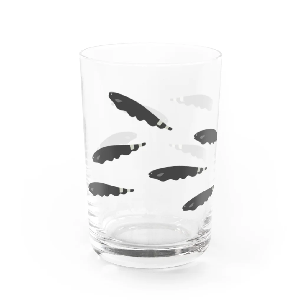 fulicaの群れるブラックゴースト Water Glass :left