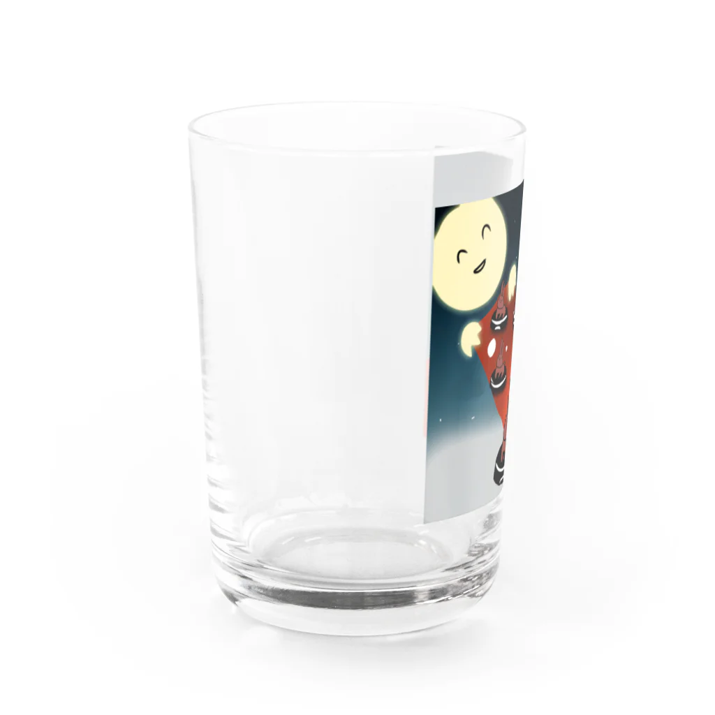 こんぺい工房のFUNBARUNBAうさぎ月に帰る Water Glass :left