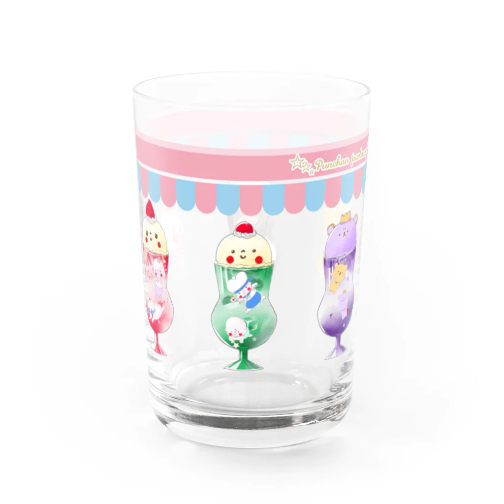 punchanclubのくりーむしょだメニューグラス Water Glass :left