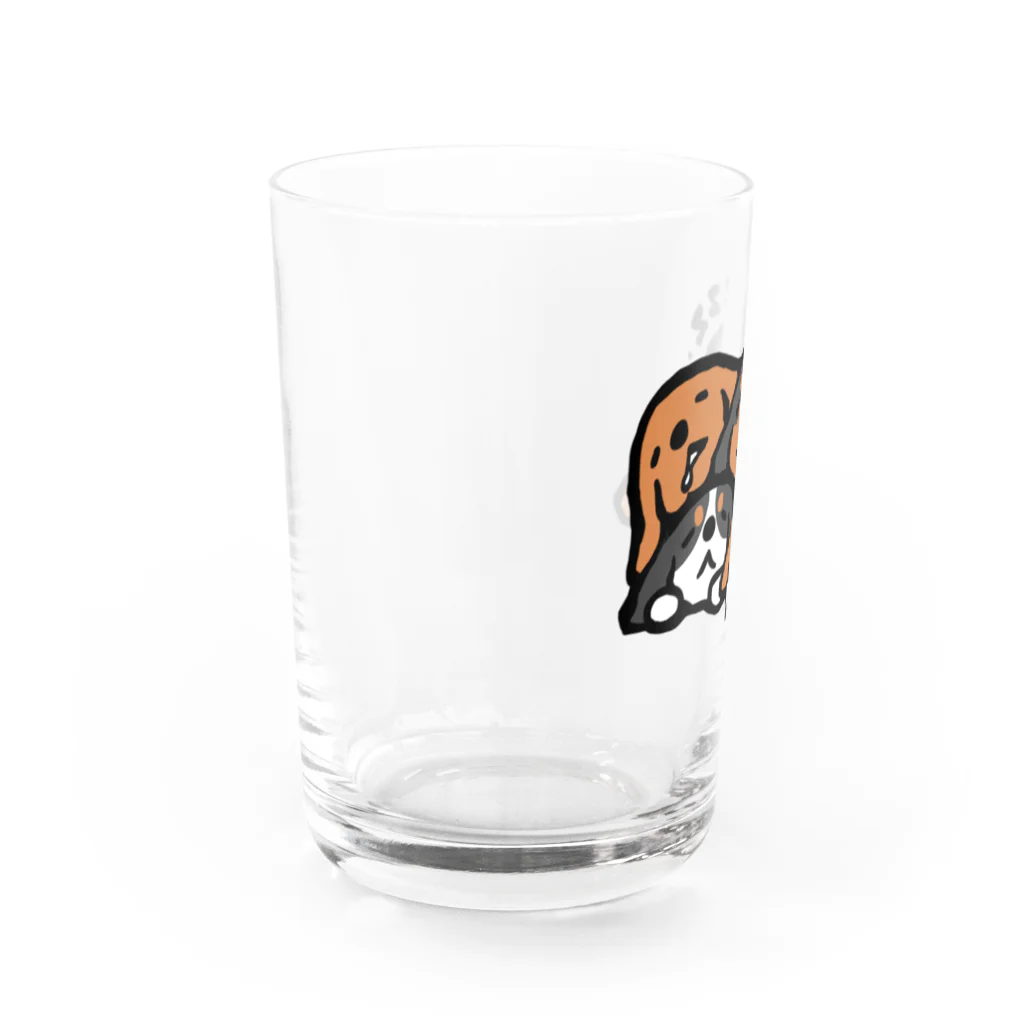 BLENHEIMのキャバリアパピーだんご Water Glass :left