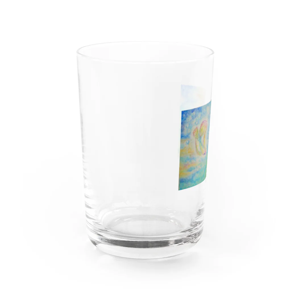 ヨッシー本舗の虹色のさかな Water Glass :left