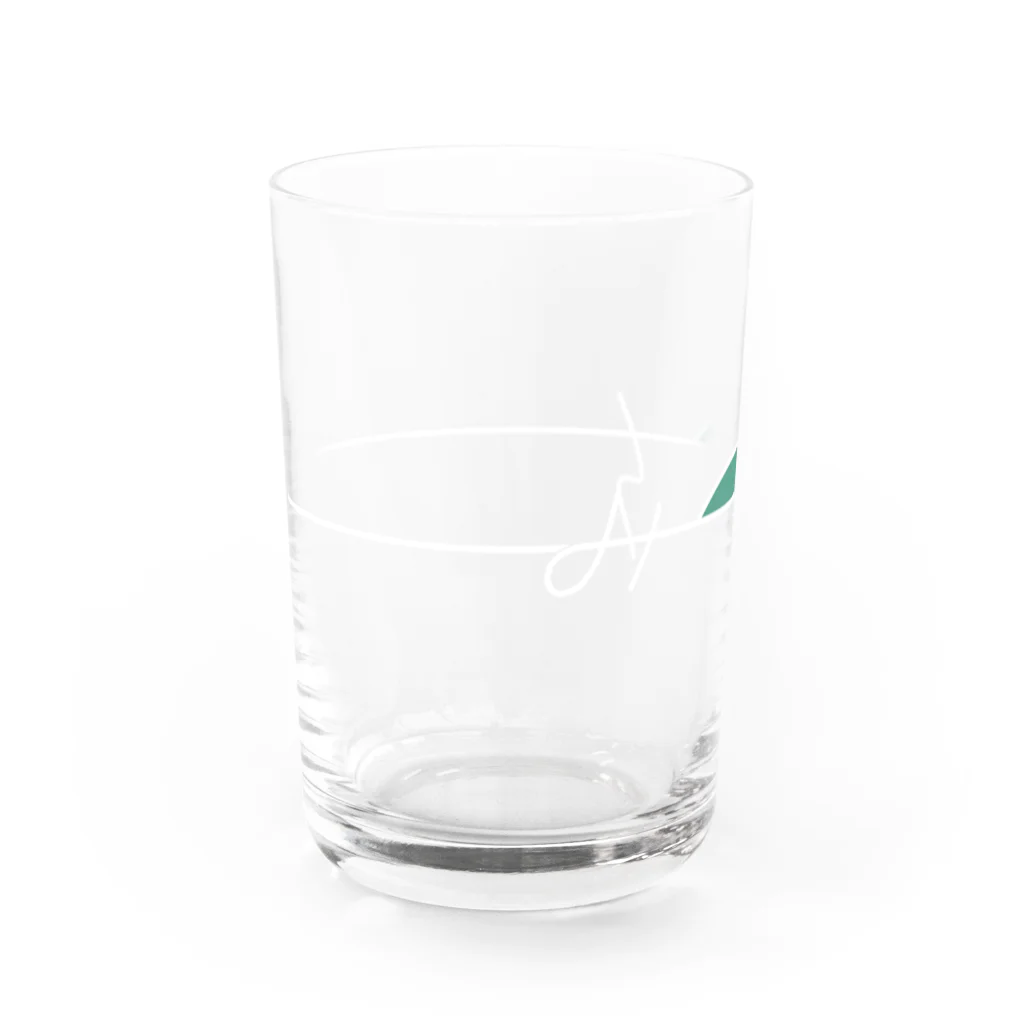 みち制作所のみちロゴ白 Water Glass :left