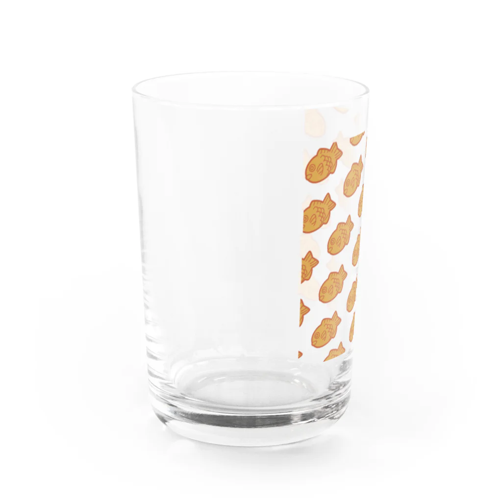 neuneunet.shopの夕日色のたい焼き Water Glass :left