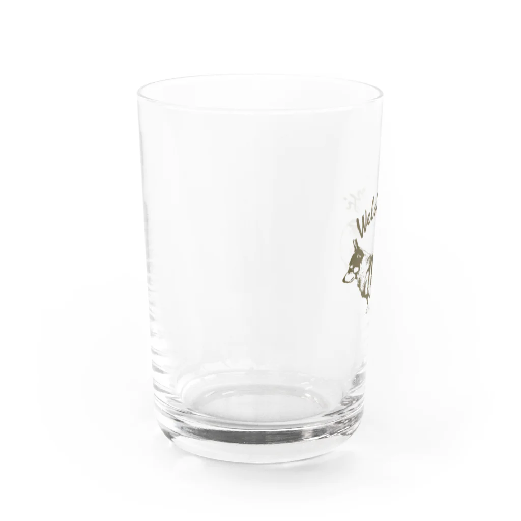 こまもの堂のクラシック　コーギー　左 Water Glass :left